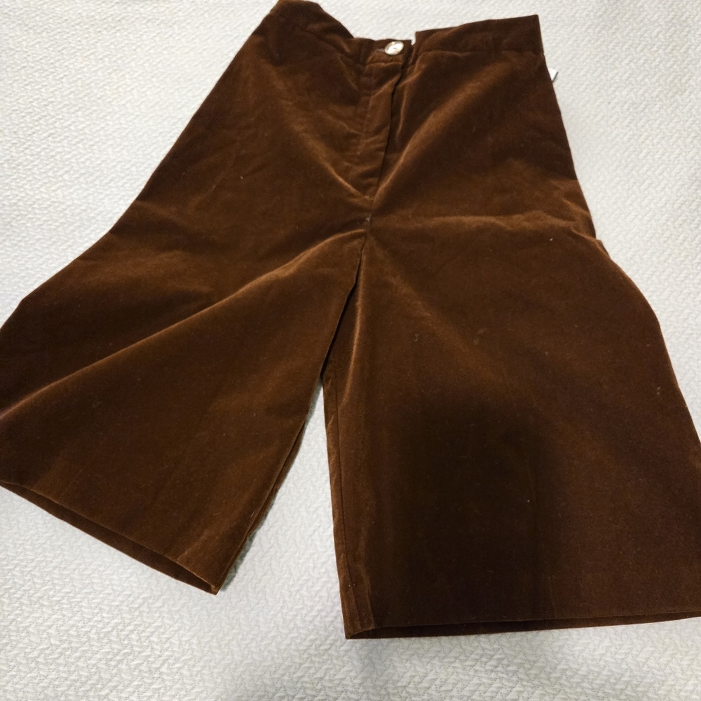 Vintage Russ Girl Brown Velvet Girl's Culottes Union Made
